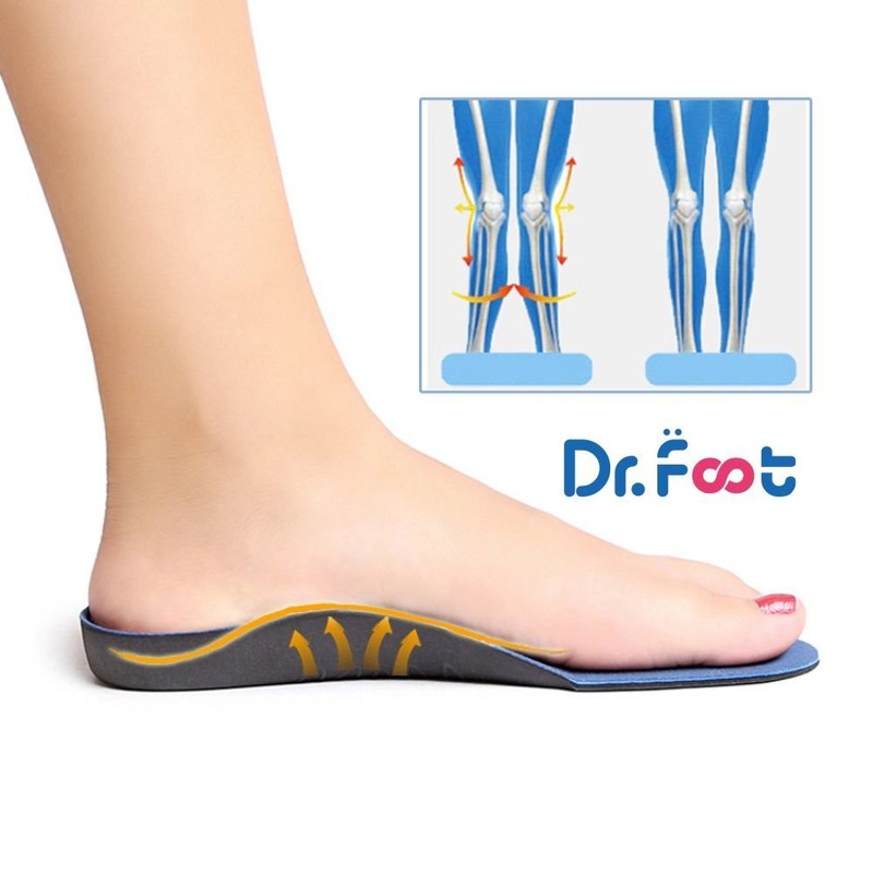 Dr. Foot's Full Orthotics Insoles - Built-in Metatarsal Raise Corrects