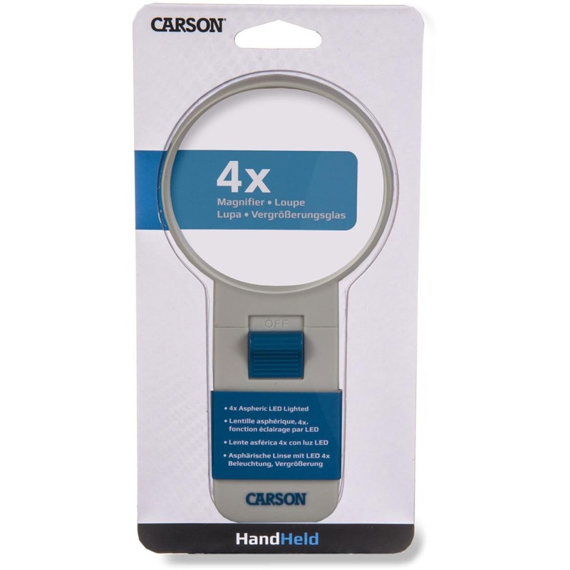 Carson Illuminated LED Lighted 4x Hand Held 3.0'' Aspheric Magnifier