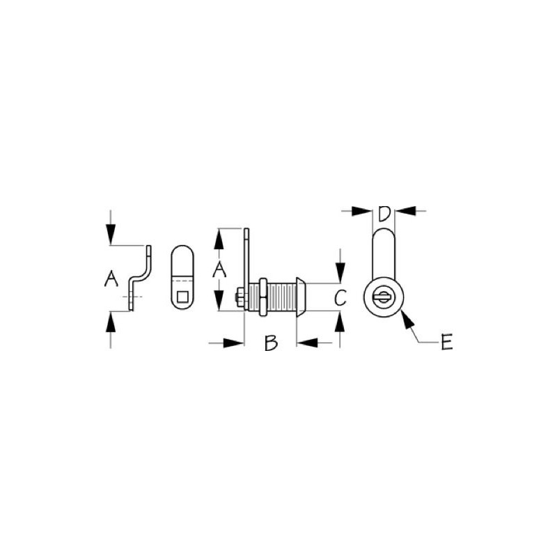 Sea-Dog 221930-1 Cam Lock,Silver