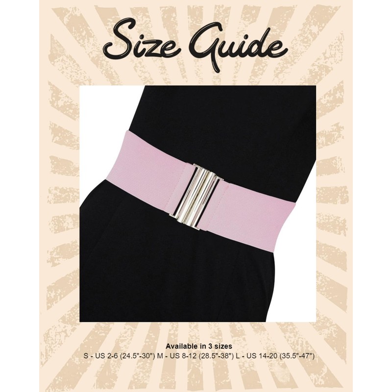 Ro Rox Florence Vintage Wide Elastic 50s Retro Nurse Belt,