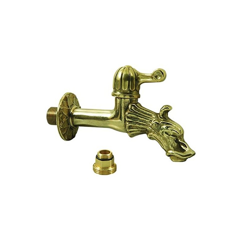 L'Artistica 77432-10 Brass Dragon Head Fountain Tap, 1/2 inch