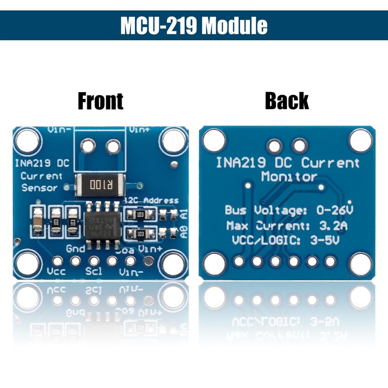 INA219 I2C Sensor Module Binghe 3 Pieces INA219 Zero Point