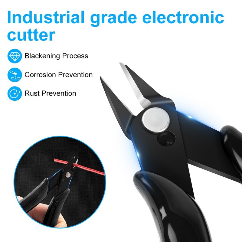 Ainiv 1 x Side Cutters, Small, Electronic Wire Cutter, Mini