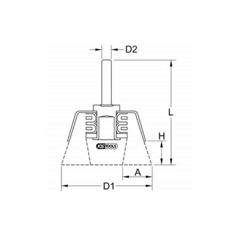 KS Tools 340.0001 Wire brush,steel wire, 0,30,Ø38mm
