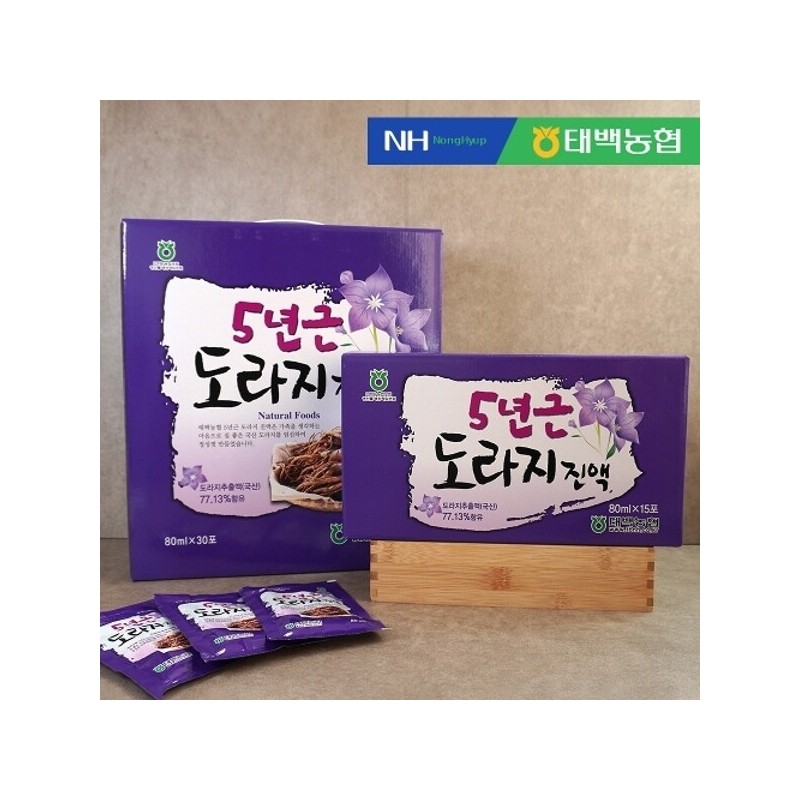 Taebaek Nonghyup 5-year-old bellflower extract 80ml x 60 packets /