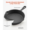 4-Piece Cast Iron Skillet Set Pre-Seasoned Chef's Dutch Ovens with