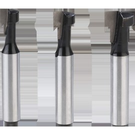 Westfalia Groove Cutter Set 3 Pieces – Ideal for Milling Grooves | Diameter 8 mm Cutter | Insert for Router | T-Slot Cutter with Precise Blade Results with 8 mm Shank