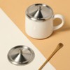 2pcs Stainless Steel Lid Metal Cup Lid Stainless Steel Cup
