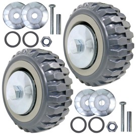 URBEST 5 inch casters single wheel load capacity 440lb heavy duty casters trolley wheels shelves replacement wheels industrial casters for trolleys, furniture and workbenches (L:5 Inch, Gray)