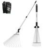 VIVOSUN 2-Piece Leaf Rake Set - Adjustable Garden/Camping Rake with