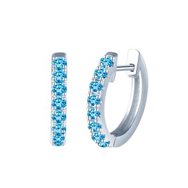 CONILOK Earrings Silver 925 Hoop Earrings Women's Earrings 10 mm Earrings Small Zirconia Earring Earrings Gift for Her Women Girlfriend Wife Teenager Girls Birthday Mother's Day Wedding Christmas Day,