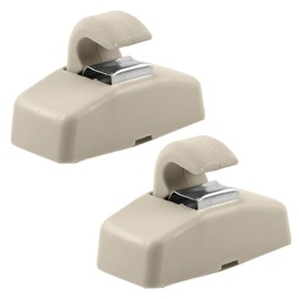 Bamyli 2 Pcs Car Sun Visor Hook Clips,Sun Visor Brackets Auto Hanger Hook Brackets for Volkswagen Bora Caddy Golf Mk4 Sharan Passat Polo Amarok Transporter Seat Ibiza Superb 3B0857561B (Beige)