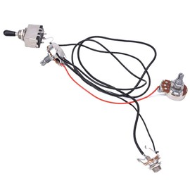 Guitar Wiring Harness, 3 Way Toggle Switch One Volume One Tone Jack for Electirc Guitar Bass Performance Accessory