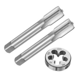 QUARKZMAN 3 Piece Tap and Die Set Metric M15 x 1 Tap & Round Cutting Dies Tap & Die Set for Repair