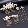 DFsucces Pearl Hair Ornament, Headdress U Pins, Hair Pin, Hair