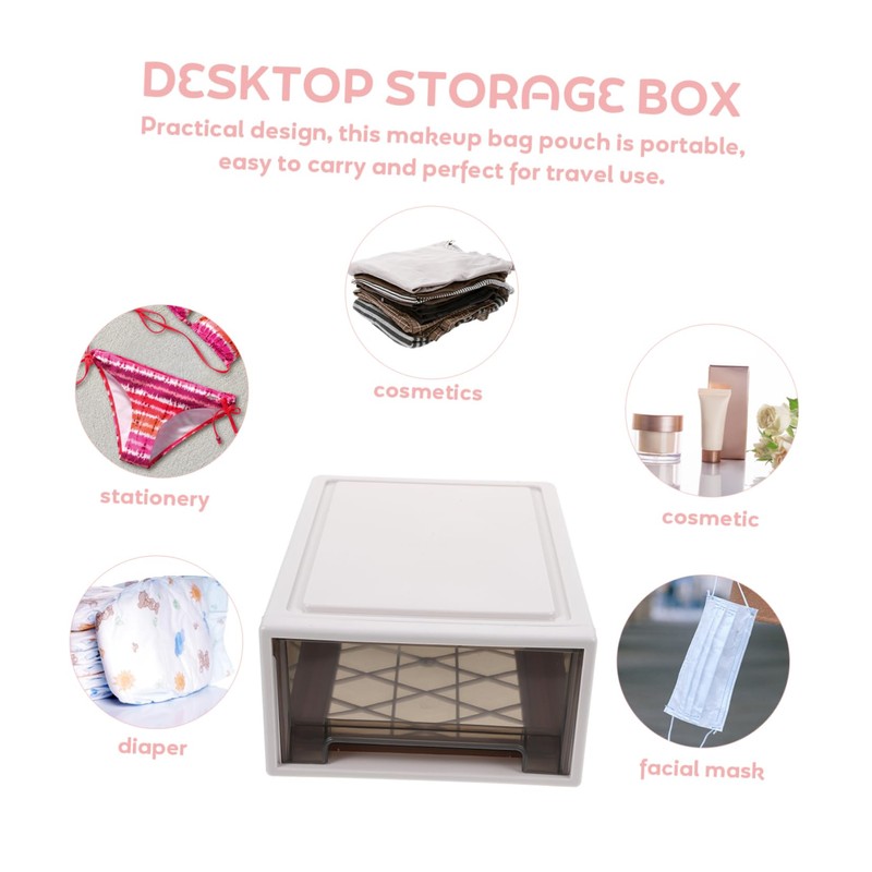 STOBAZA Large Capacity Plastic Storage Drawers Stackable Organiser Clothes Storage