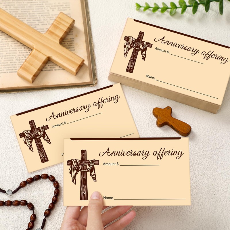 AmazingSpark 120 Pcs Anniversary Offering Envelopes for Church Tithe and