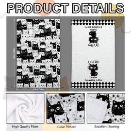 zukmvuh It's Fine I'm Fine Everything is Fine Cat Hand Towels for Bathroom Kitchen Dish Towels Set, Cat Lover Gift Funny, Funny Cats 18x26 Inch Black Tea Towel Decorative Set of 2