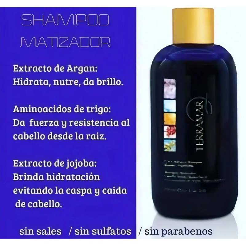 Shampoo Matizador Para Cabello Terramar, 250ml.