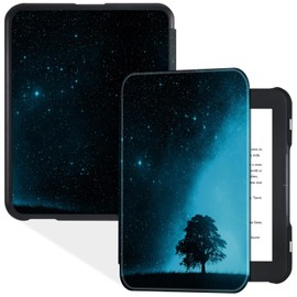 BOZHUORUI Slim Case for 6" Nook GlowLight 4 (2021 Released) / Nook GlowLight 4e (2022 Released) - Ultra Lightweight Premium PU Leather Folio Cover (Vast Starry Sky)