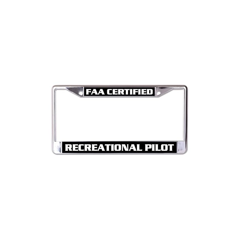 Recreational Pilot Chrome License Plate Frame