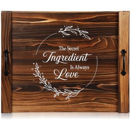 Patelai Noodle Board Stove Wooden Cover Stove Top Cutting Board with Handles 27.5 X 21.6 Inches Sink Cover for Electric Gas Burners Kitchen Counter Space(Thankful Style)