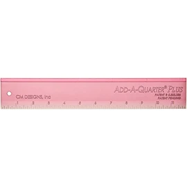CM Designs Plus Pink Ruler 12" Add-A-Quarter PlusPk