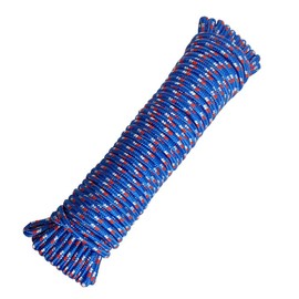 Diamond Braided Polypropylene Rope Nylon Rope Mix Thick Heavy Duty Ropes 3/8 inch 100ft High Strength Perfect for Clothesrope Camping Hiking and Other Outdoor Activities 100ft Blue