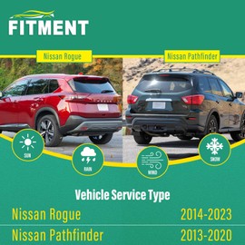 26" 17" 12" Windshield Wiper Blades Replacement for Nissan Rogue Pathfinder 2014 2015 2016 2017 2018 2019 2020 2021 2022 2023 Premium All Weather Front Rear Wipers Set - OEM Quality (Pack of 3)