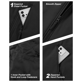 Outdoor Ventures Men's Casual Outerwear Vest Lightweight Winter Zip Up Sleeveless Jacket for Hiking Travel Golf Running