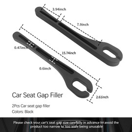 2PCS Upgrade Car Seat Gap Filler with Phone Holder,Multi-Function Car Side Seat Gap Filler for Avoiding Things Falling,Universal Car Seat Organizer Car Accessories Interior for Women/Men(Black)