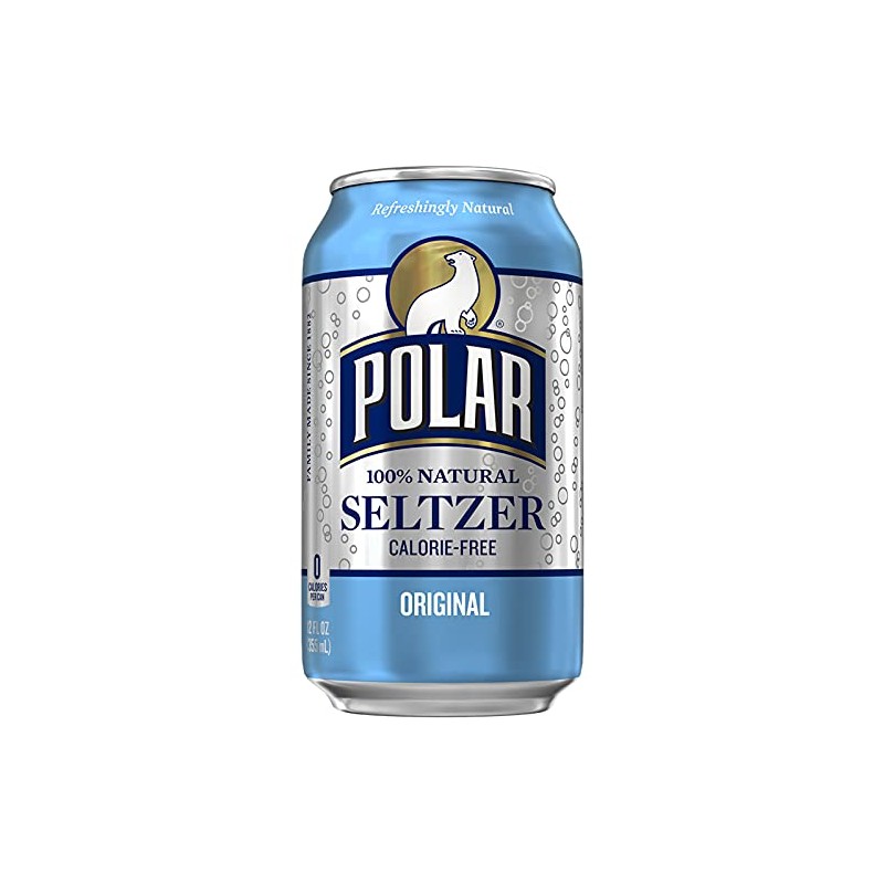 Polar Beverages Seltzer Water Original, 12 fl oz cans, 12