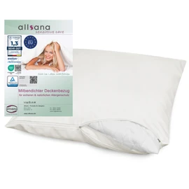 Allsana 80 x 80 cm Pillowcase / Cover for Allergy Sufferers Anti-Dustmite / Mite Protection for People with Household Dust Allergies