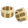 sourcing map 2Pcs G3/4 Male x G1/2 Female Brass Reducer