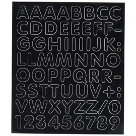 4R Quattroerre.it - 892 - Kit Lettere Numeri Adesivi Componibili, Nero