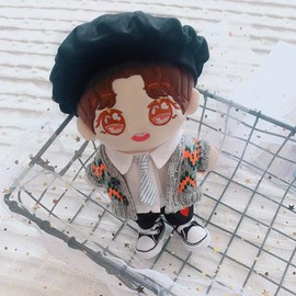 niannyyhouse Plush Doll Clothes, 7.9 inches (20 cm), Hat + Sweater + Dress Shirt, Necktie + Shorts, 5-Piece Set, Cotton Doll Clothes, Baby Clothes