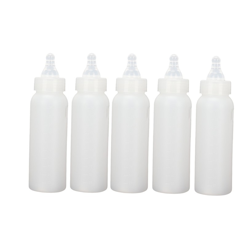 10pcs Small Animal Feeding Bottle Soft Silicone Nipple Thickened Pet