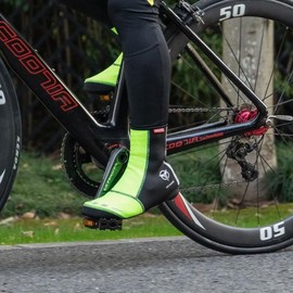 GEWAGE Cycling Shoes Overshoes, Unisex Warm Shoe Covers with Reflective Strips for MTB and Road Bike
