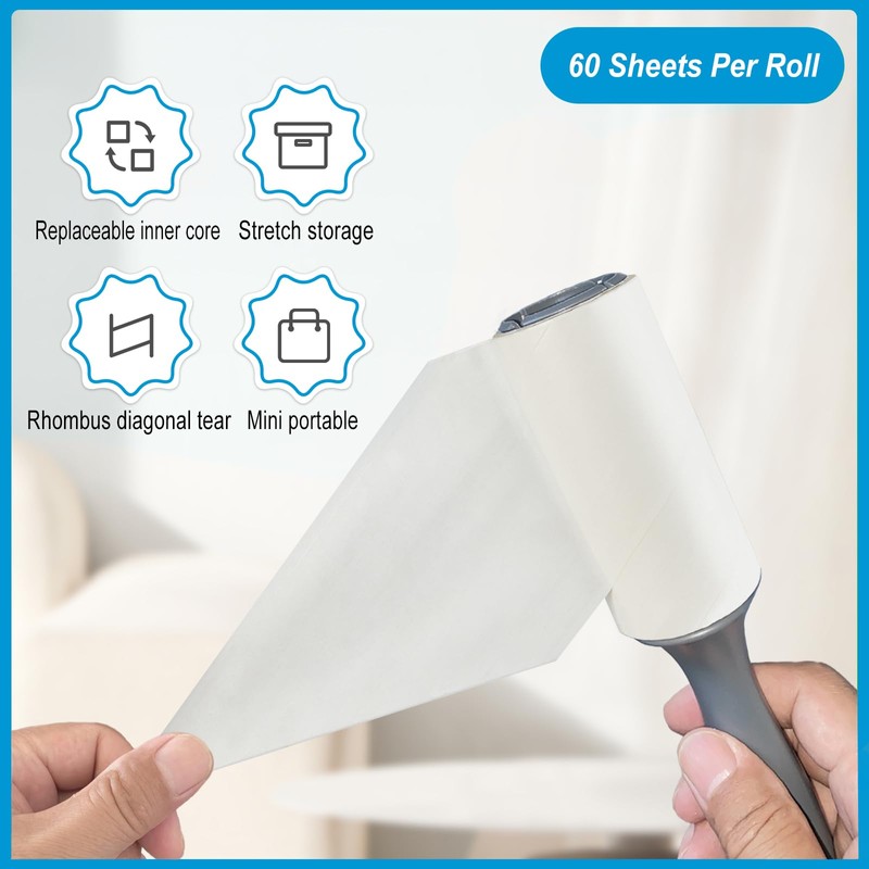 Mofeisor Lint Roller Set, 600 Sheets Sticky Roller for Clothes,