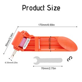 Udalix 2 Set Drill Bit Sharpener, Portable Diamond & Aluminum Oxide Grinding Tool for Iron-Based Drill Bits, Width Range 2-12.5mm