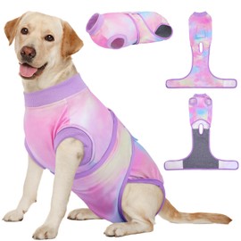 Kuoser Recovery Suit for Dogs, Adjustable Female Spay Dog Surgery Suit, Pet Surgical Shirt Male Neuter Anti Licking Abdominal Wounds Puppy Onesie Bodysuit, Alternative to Doggie Cone After Surgery