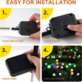 XBllcyiv Solar Garden Lights New Upgraded Solar Swaying Light, Solar Outdoor Lights, Yard Patio Pathway Decoration, High Flexibility Iron Wire & Heavy Bulb Base, 2 Pack 16 LED (colorful)