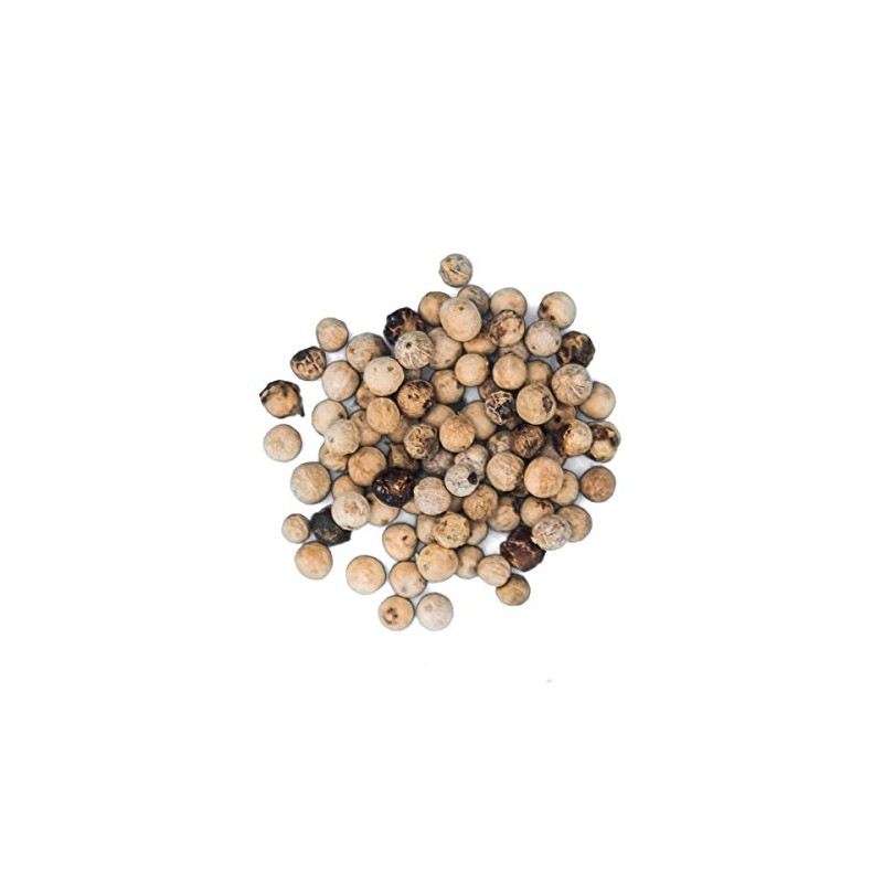 JustIngredients Essentials White Peppercorns, 100 g