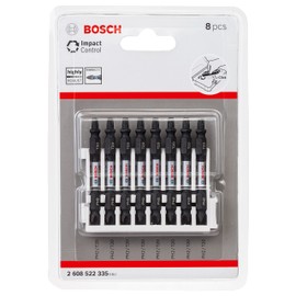 Bosch Professional 8pcs. Double Screwdriver Set (Impact Control, 8 x PH2-T20 Bits, Length 65mm, Pick and Click, Accessory Impact Drill)