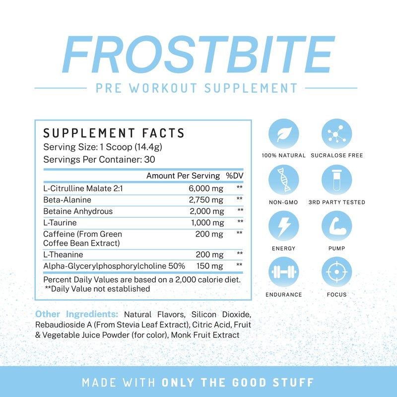 PWDRS Pre-Workout Powder, All Natural Pre Workout for Energy, Pump,