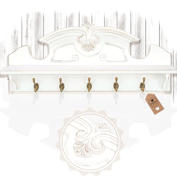 Coat Hanger Wall Mount with Shelf - Gorgeous 24" Farmhouse