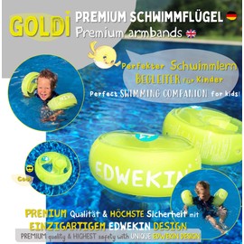 EDWEKIN® Swimming Armbands for Kids with Extra Large Air Chambers, Swimming Aid for Babies/Toddlers from 1 to 6 Years, Perfect Swimming Aid for Girls and Boys, Transparent Design