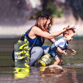 Idefair Waterproof Dry Bag, Floating Dry Backpack Beach Bag Lightweight Dry Sack for The Beach, Boating, Fishing, Kayaking, Swimming, Rafting,Camping 5L 10L 15L 20L 30L