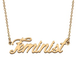 HUAN XUN Custom Initial Pendant Graduation Necklaces for Daughter Feminist Pendant Jewelry Gifts
