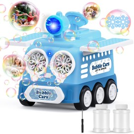 Automatic Bubble Machine for Kids,15000+ Bubbles Per Minute Bubble Blower,Bubble Maker Toys with 16Holes/lighting/80ML Bubble Solution/Parties,Wedding,Birthday Giftsk) (Pink2)